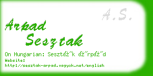 arpad sesztak business card